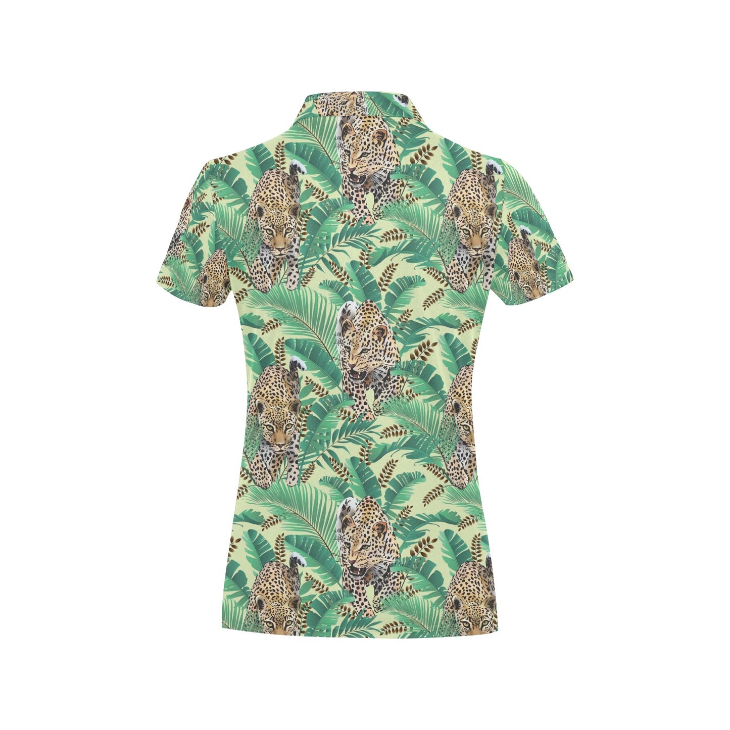 Leopard Pattern Print Design 03 Women's Polo Shirt