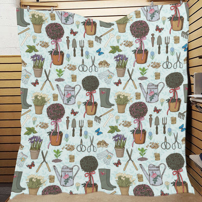 Gardening Pattern Print Design G01 Premium Quilt