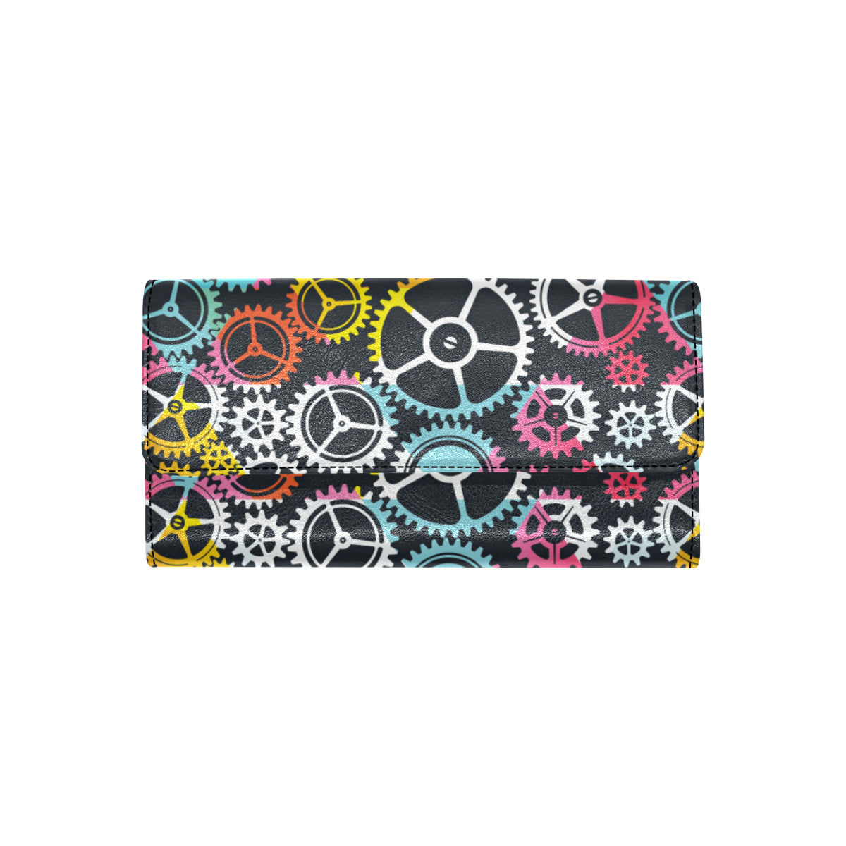 Mechanic Pattern Print Design 02 Women's Trifold Wallet