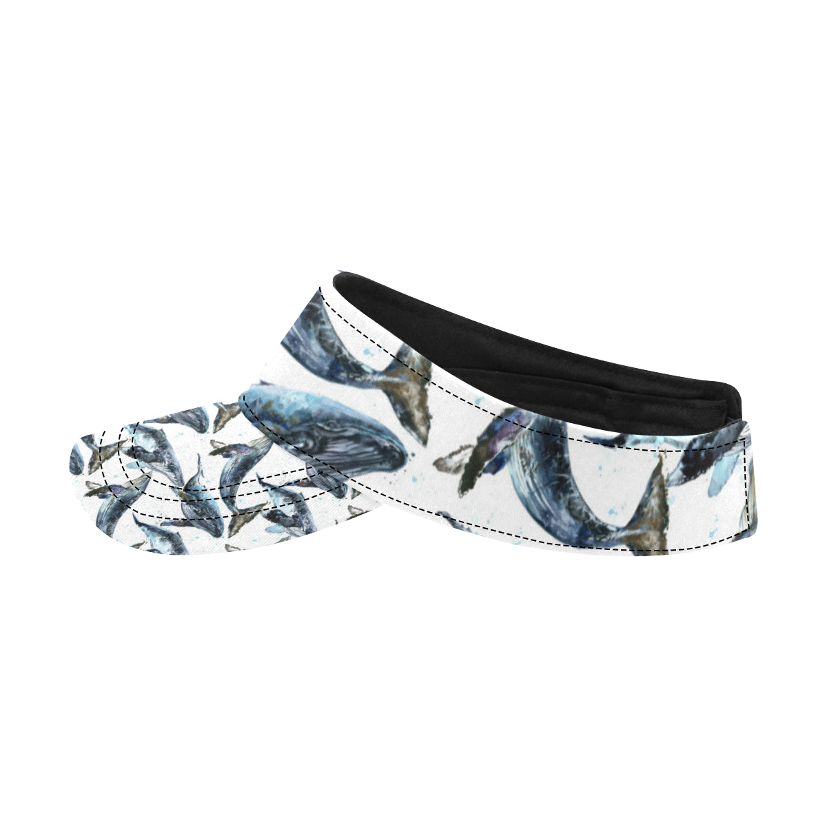 Blue Whale Pattern Print Design 03 Unisex Sun Visor