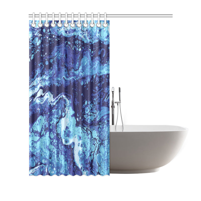 Ocean Liquid Pattern Print Design A03 Shower Curtain