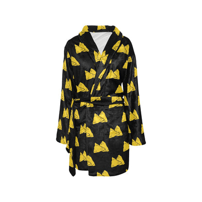 Nachos Pattern Print Design A02 Women's Fleece Robe