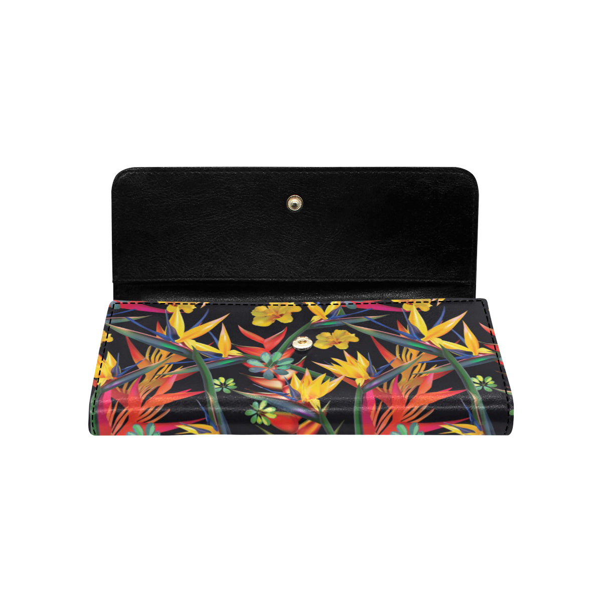 Bird Of Paradise Pattern Print Design BOP016 Women's Trifold Wallet