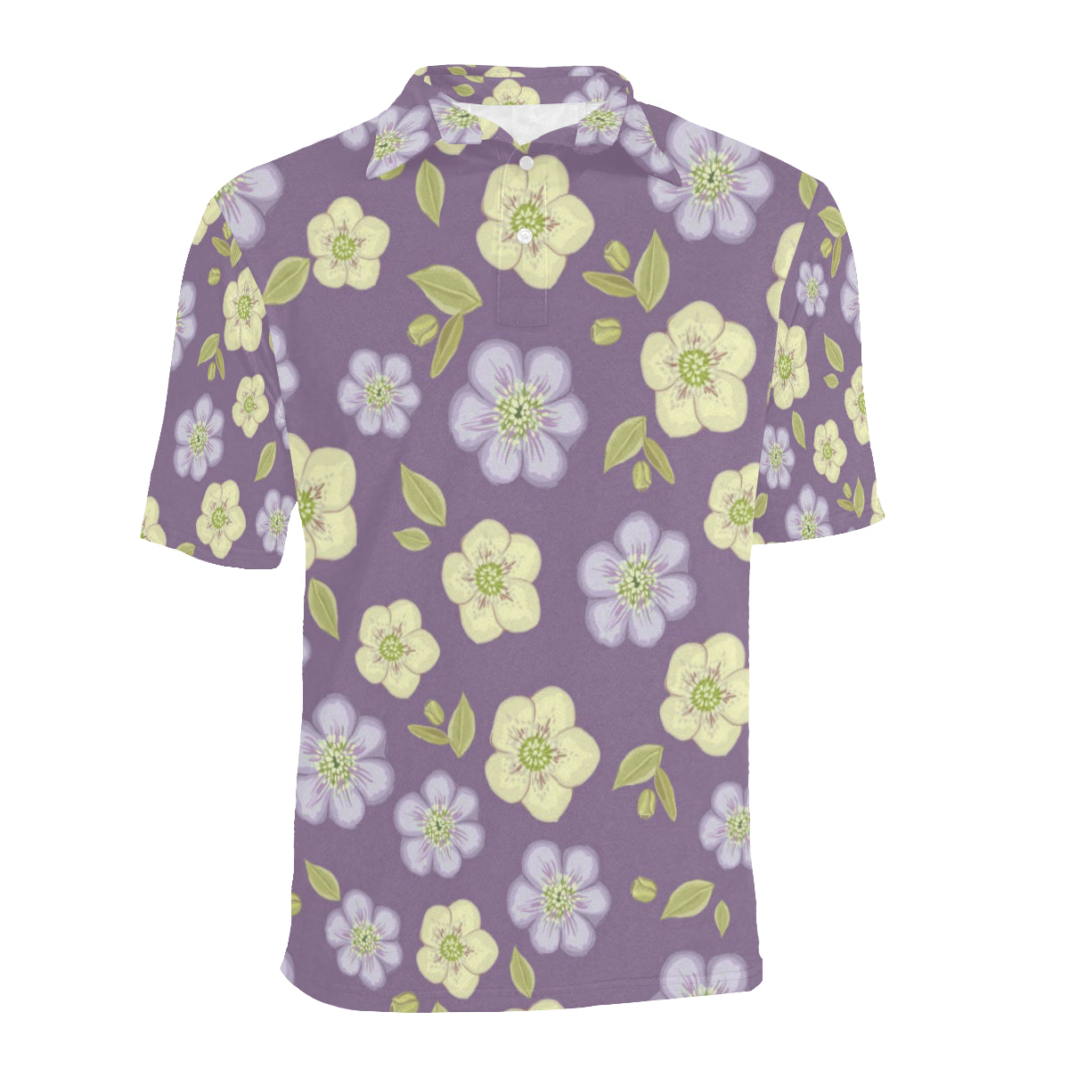 Anemone Pattern Print Design AM013 Men Polo Shirt