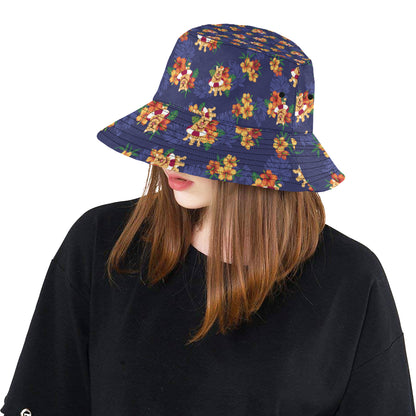 Hawaiian Themed Pattern Print Design H02 Unisex Bucket Hat