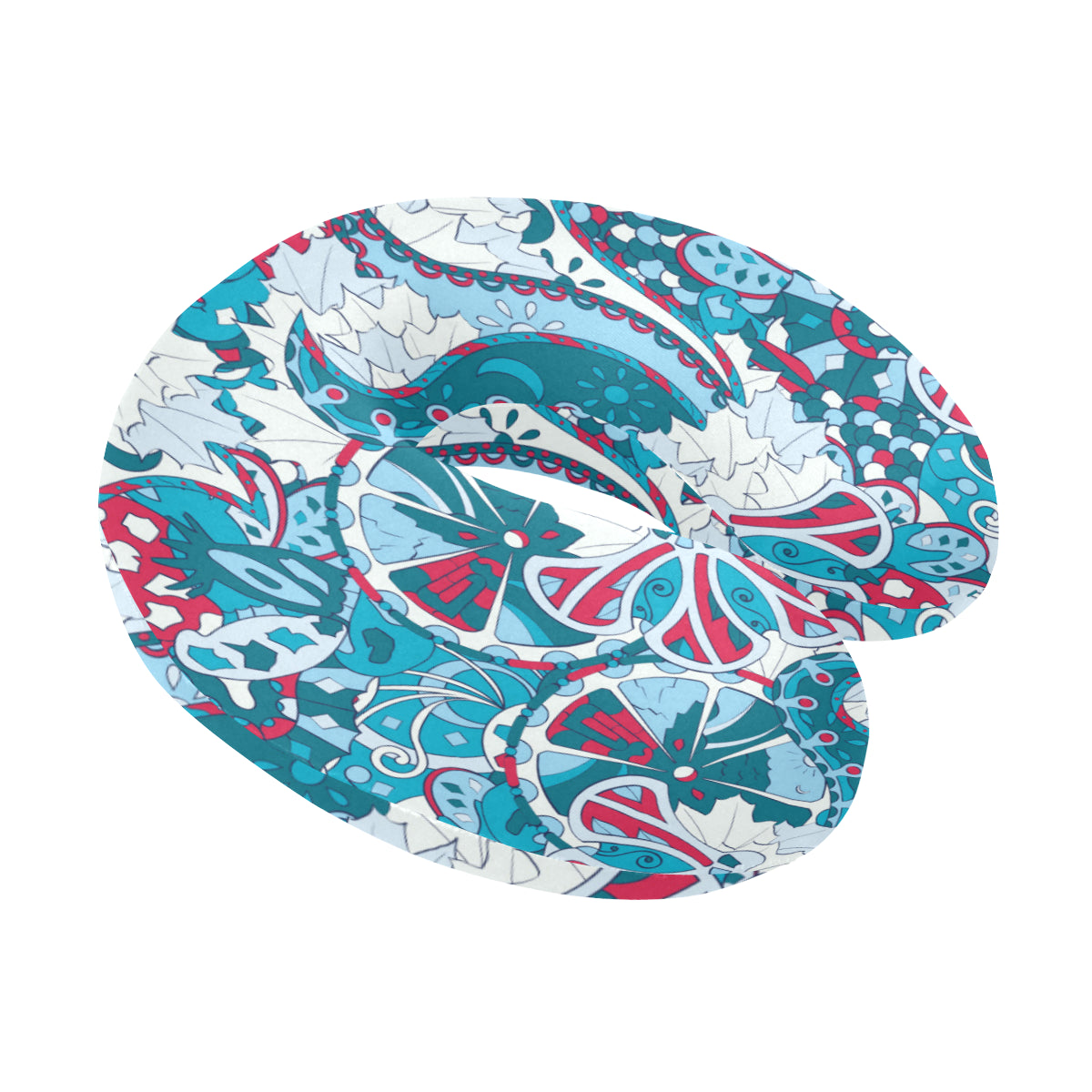 Funky Retro Pattern Print Design A05 U-Shaped Travel Neck Pillow