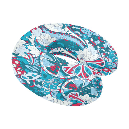 Funky Retro Pattern Print Design A05 U-Shaped Travel Neck Pillow