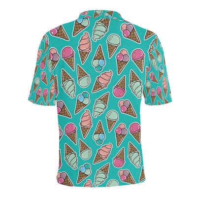 Ice Cream Pattern Print Design IC01 Men Polo Shirt