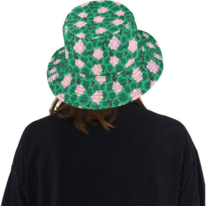 Water Lily Print Design LKS303 Unisex Bucket Hat