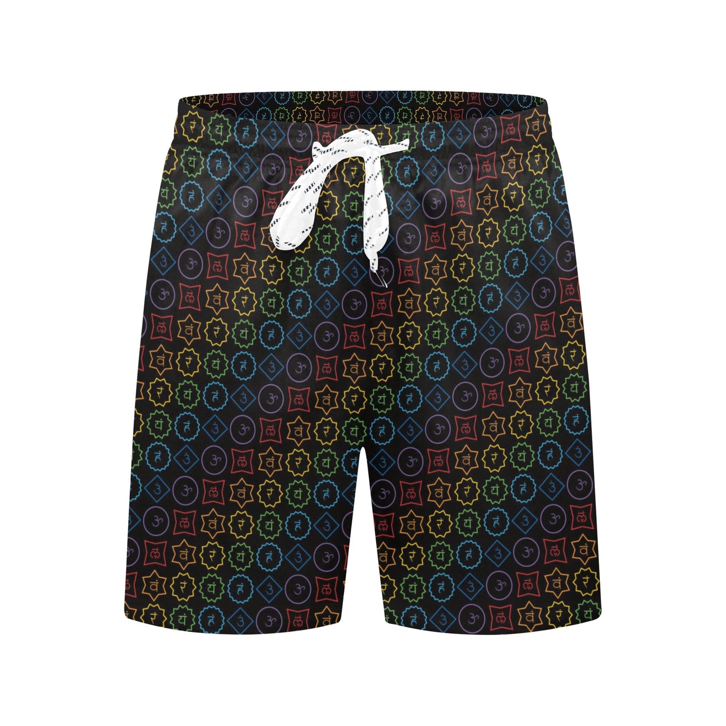 Chakra Colorful Symbol Pattern Men's Swim Trunks Beach Shorts