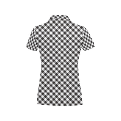 Gingham Print Design LKS402 Women's Polo Shirt