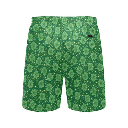 Shamrock Design Print Men's Swim Trunks Beach Shorts