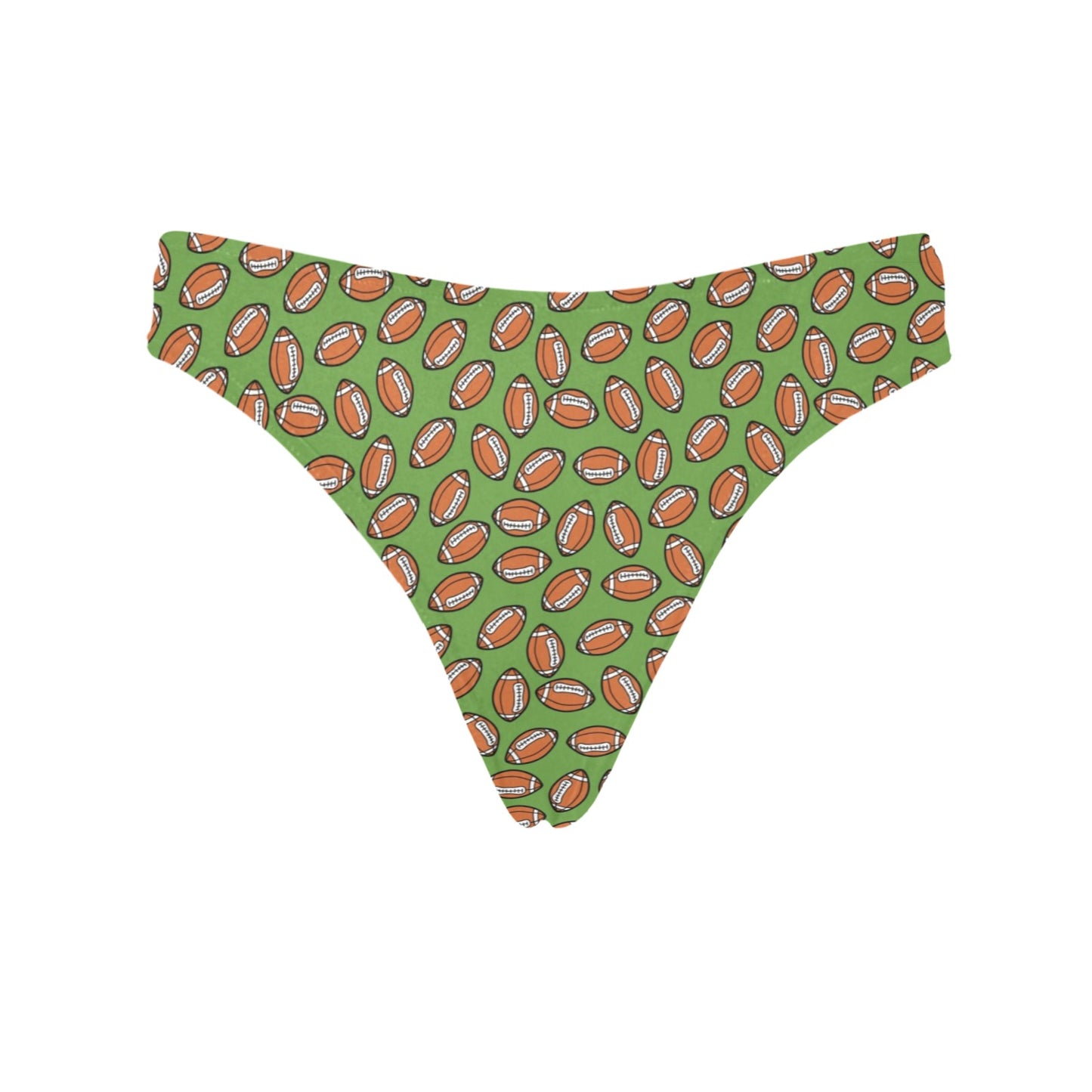 American Football on Green Design Women's Thongs