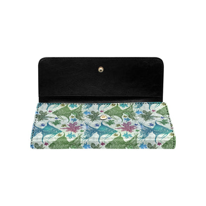 Angelfish Tribal Pattern Print Design 01 Women's Trifold Wallet