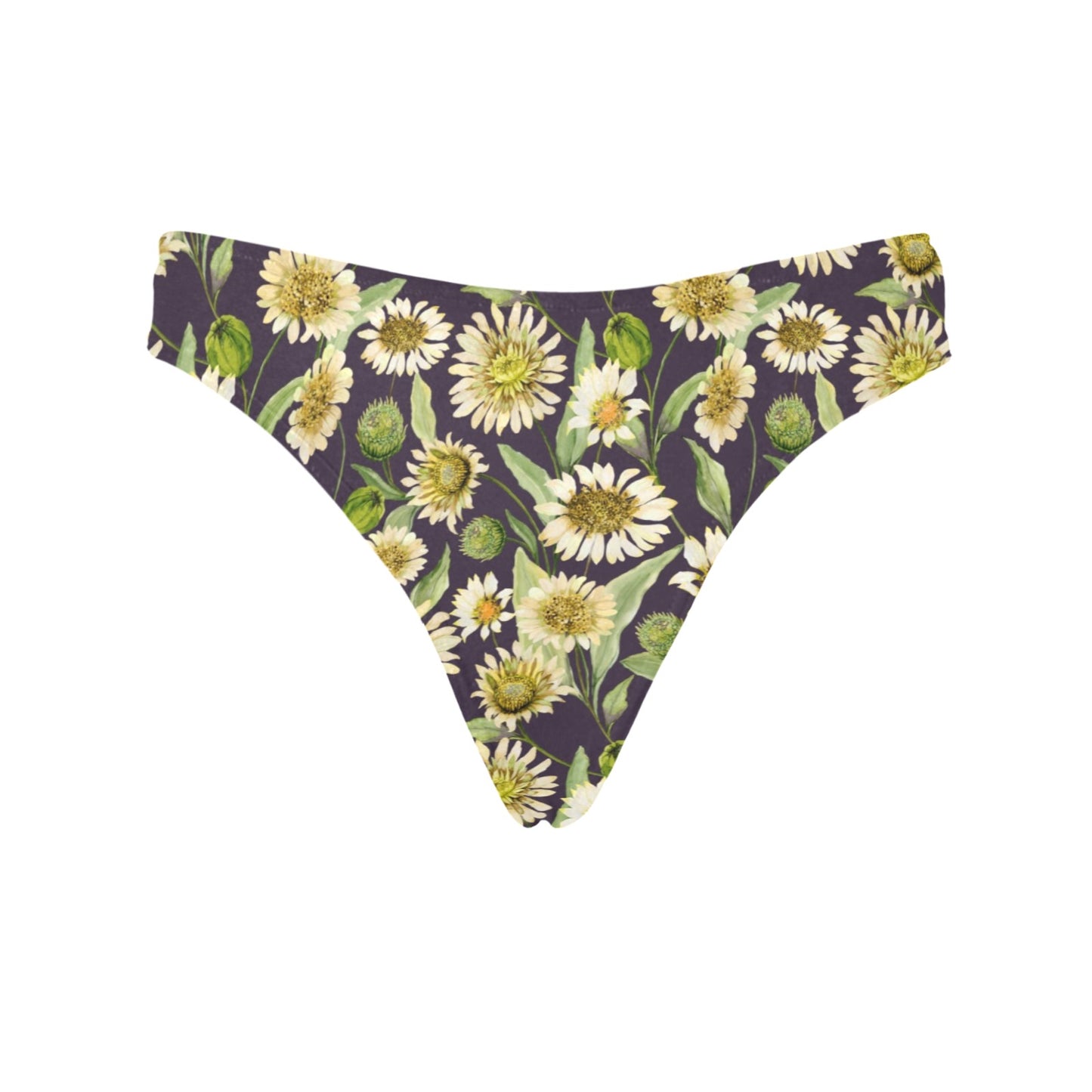 Daisy Vintage Print Pattern Women's Thongs