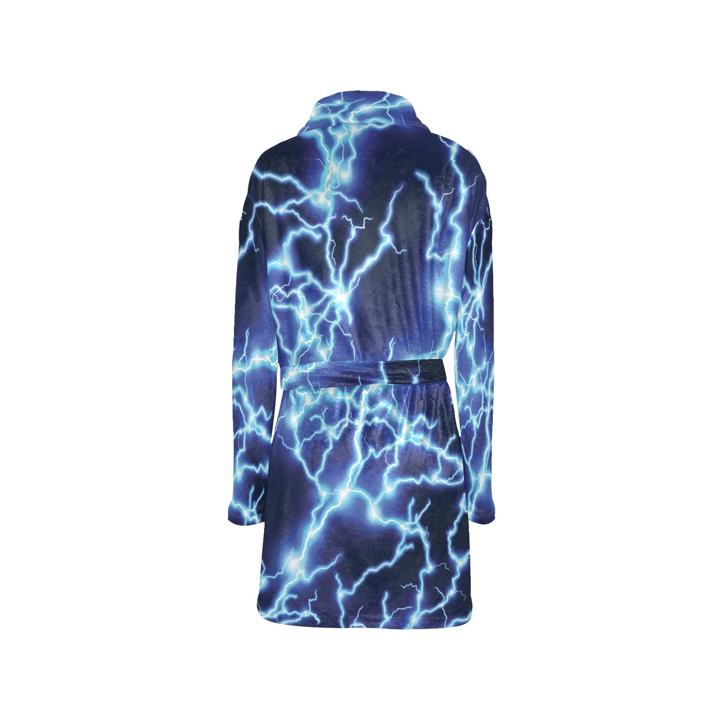 Lightning Thunder Pattern Print Design 04 Women's Fleece Robe
