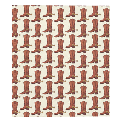 Cowboy Pattern Print Design 06 Premium Quilt