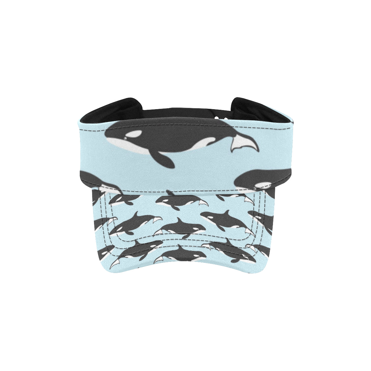 Killer Whale Pattern Print Design 01 Unisex Sun Visor