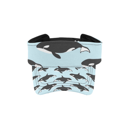 Killer Whale Pattern Print Design 01 Unisex Sun Visor