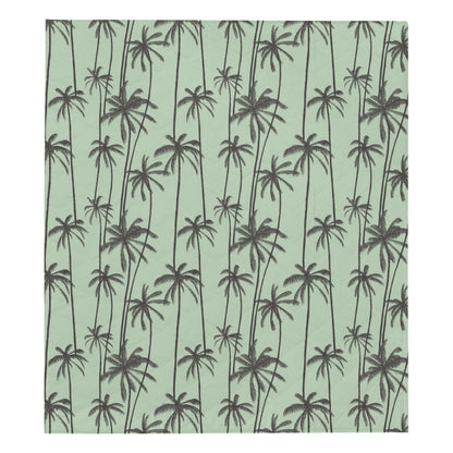 Palm Tree Pattern Print Design A04 Premium Quilt