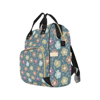 Hibiscus Pattern Print Design HB033 Diaper Bag Backpack