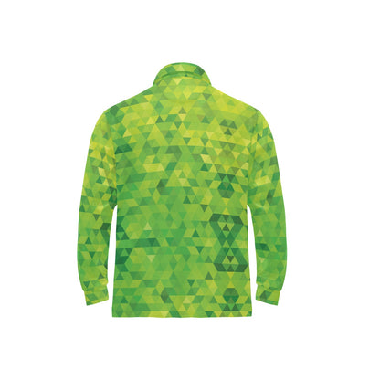 Geometric Print Design LKS402 Long Sleeve Polo Shirt For Men's