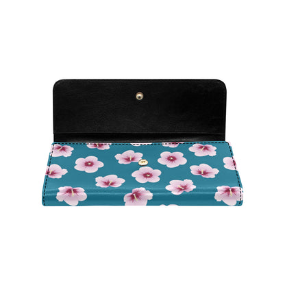 Cherry Blossom Pattern Print Design CB08 Women's Trifold Wallet