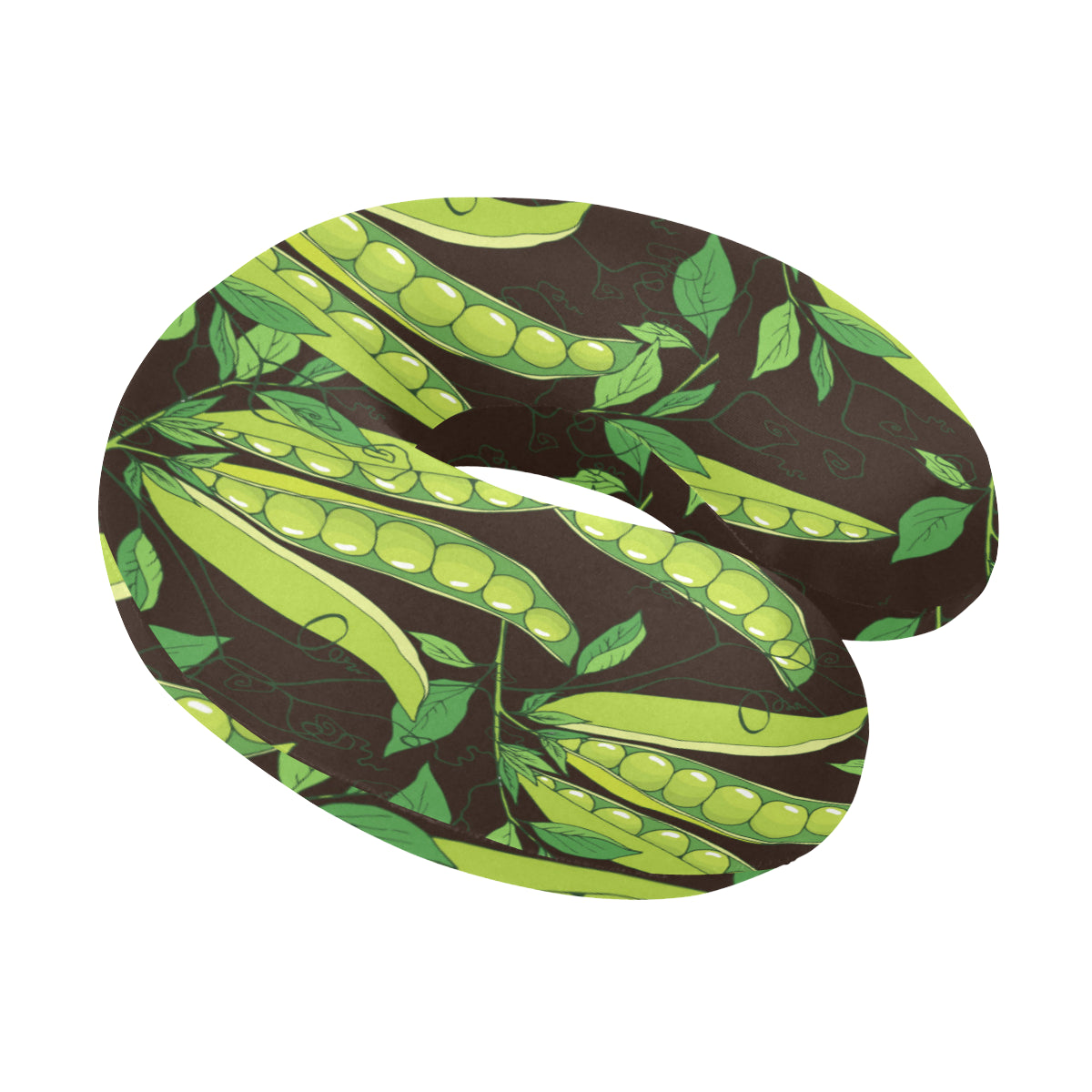 Peas Pattern Print Design A03 U-Shaped Travel Neck Pillow
