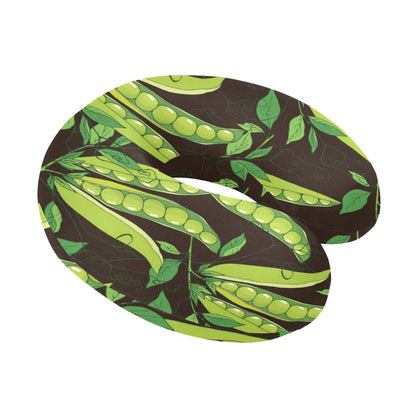 Peas Pattern Print Design A03 U-Shaped Travel Neck Pillow