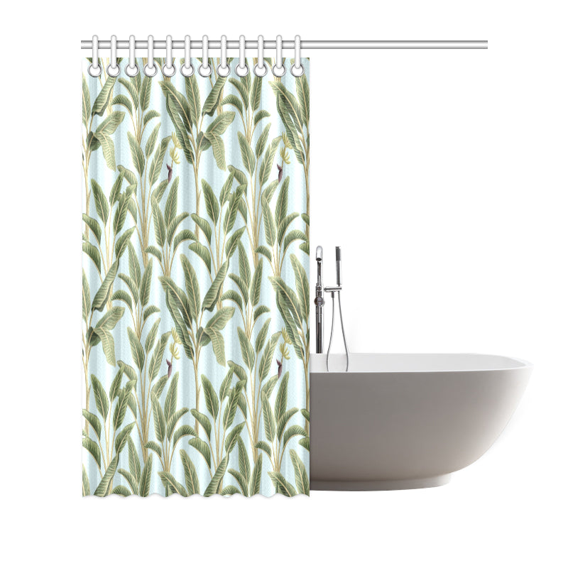 Banana Leaf Pattern Print Design BL03 Shower Curtain