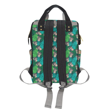 Chimpanzee Pattern Print Design 01 Diaper Bag Backpack