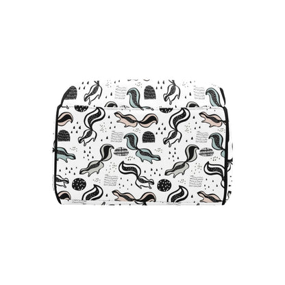 Skunk Print Design LKS303 Diaper Bag Backpack
