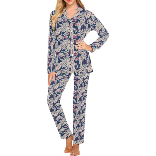 Bird Of Paradise Pattern Print Design 03 Women's Long Pajama Set