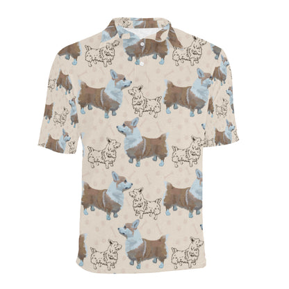 Pembroke Welsh Corgis Pattern Print Design A03 Men Polo Shirt
