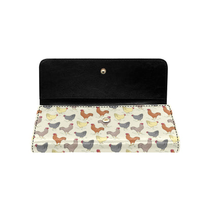 Chicken Pattern Print Design 05 Women's Trifold Wallet