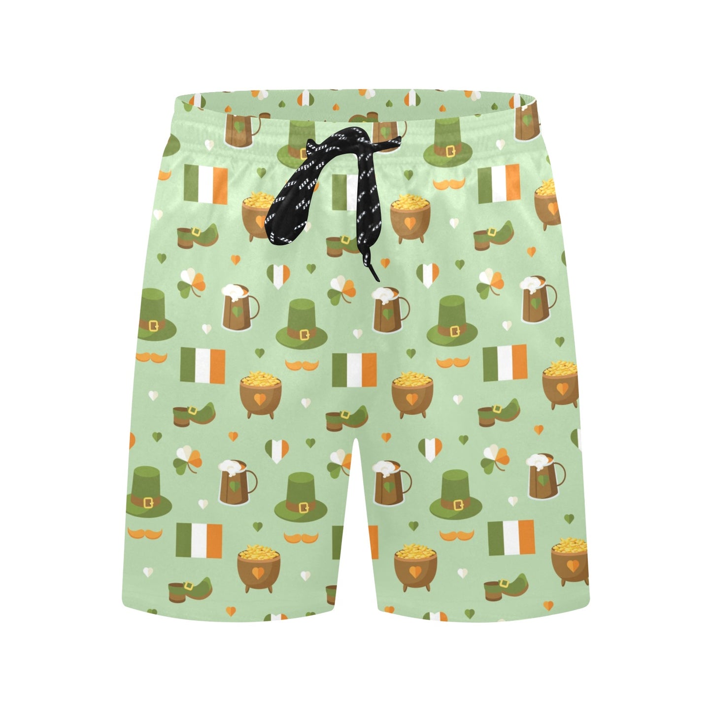 St Patricks Day Print Design LKS302 Men's Swim Trunks Beach Shorts