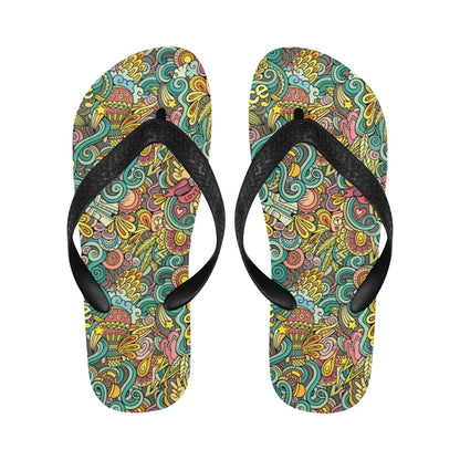 Hippie Print Design LKS302 Flip Flops
