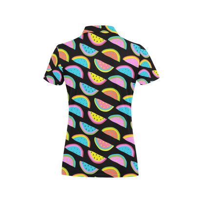 Watermelon Pattern Print Design WM08 Women's Polo Shirt