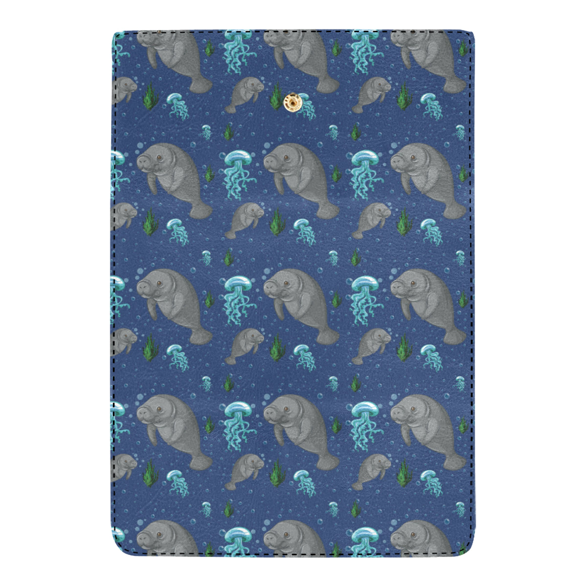 Manatee Pattern Print Design 01 Women's Trifold Wallet