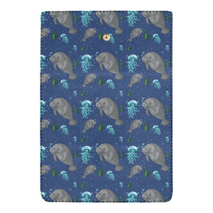 Manatee Pattern Print Design 01 Women's Trifold Wallet