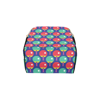 Ping Pong Pattern Print Design A03 Diaper Bag Backpack