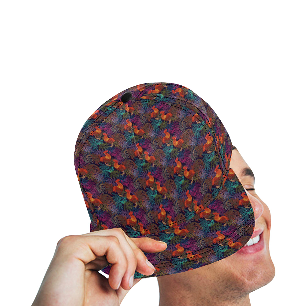 Rooster Print Style Snapback Cap
