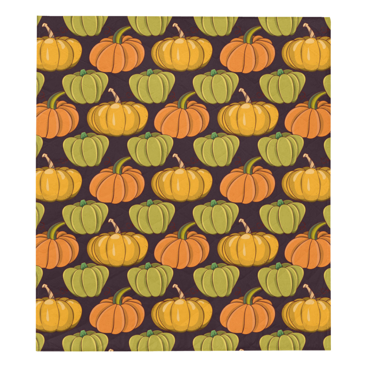 Pumpkin Pattern Print Design A01 Premium Quilt