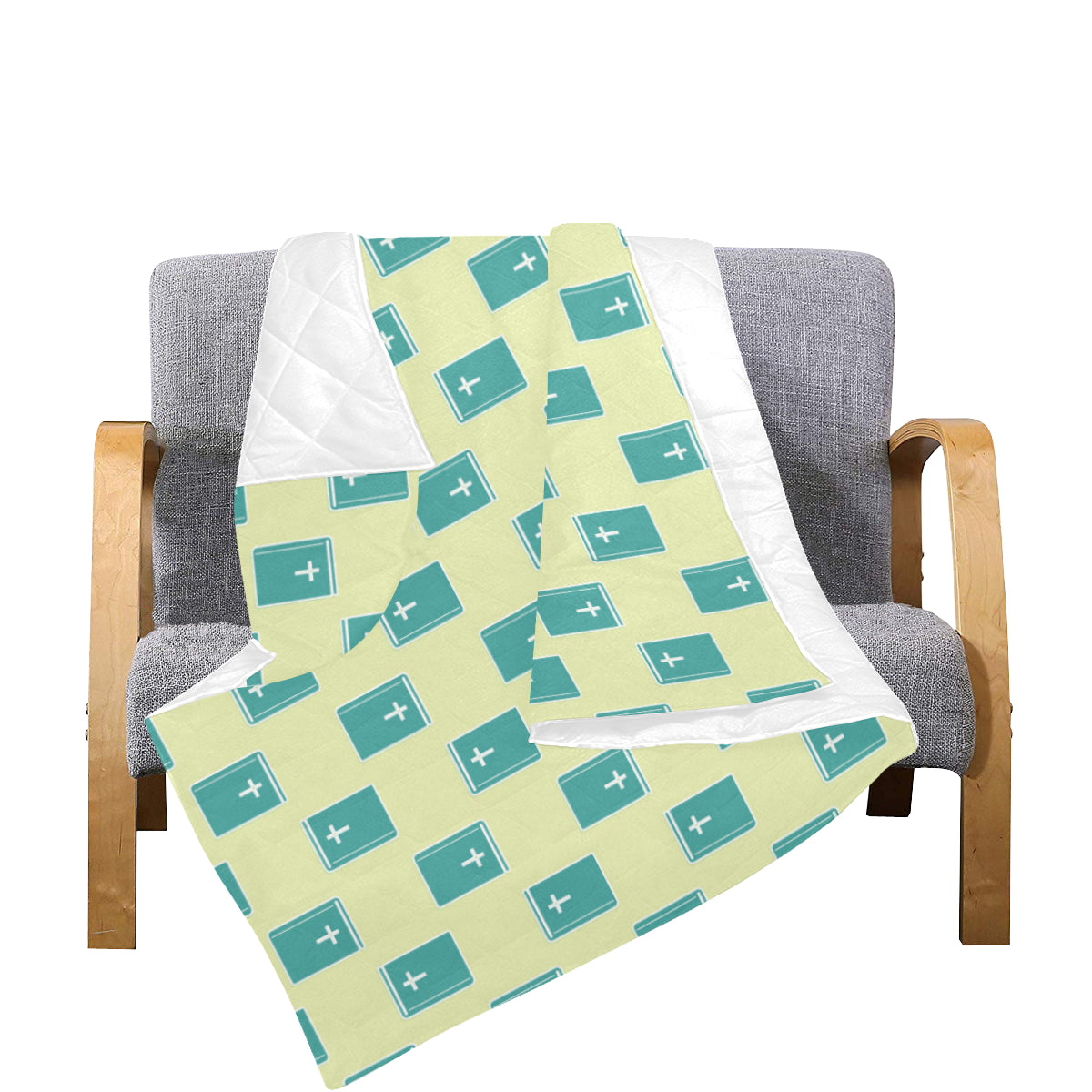 Bible Pattern Print Design 04 Premium Quilt