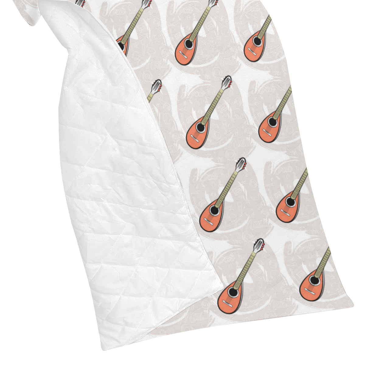 Mandolin Pattern Print Design 03 Premium Quilt