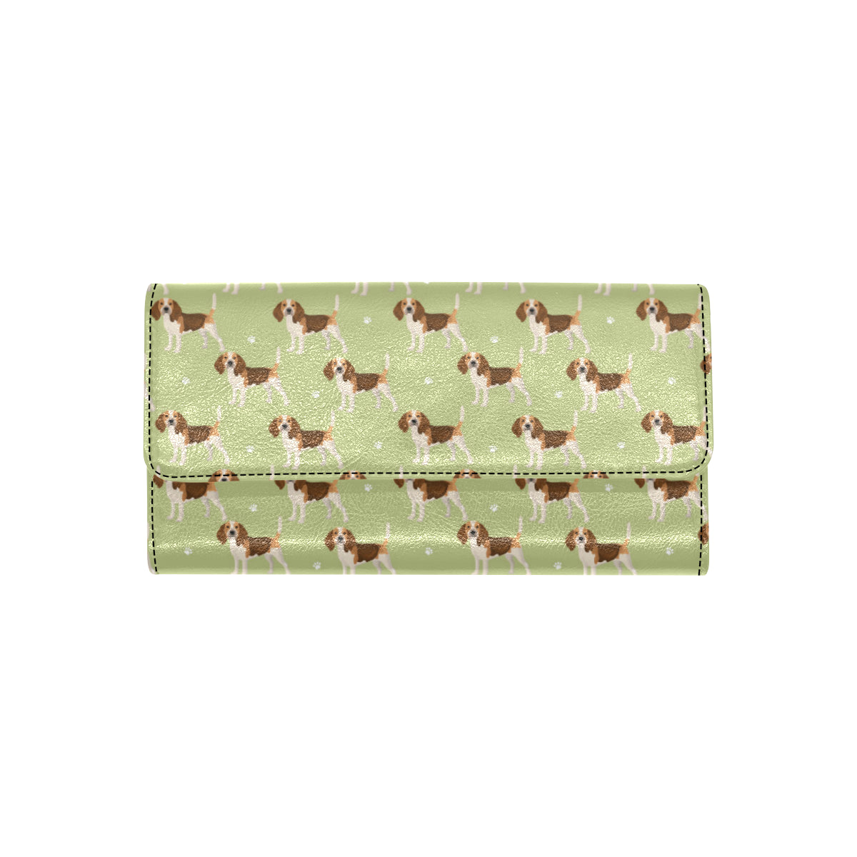 Beagle Pattern Print Design 07 Women's Trifold Wallet