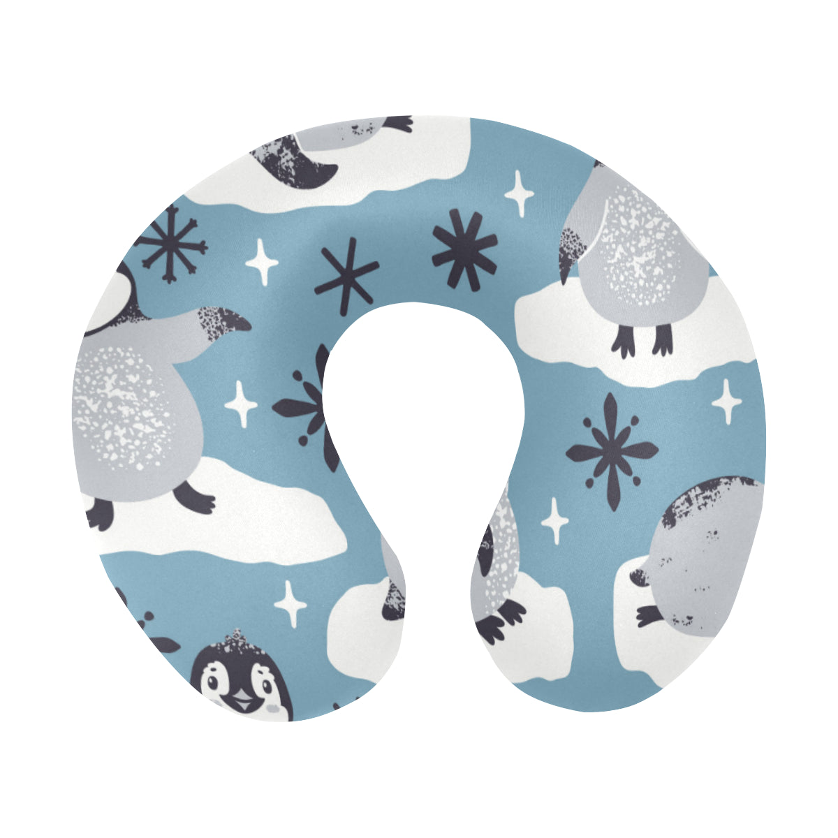 Penguin Pattern Print Design A05 U-Shaped Travel Neck Pillow