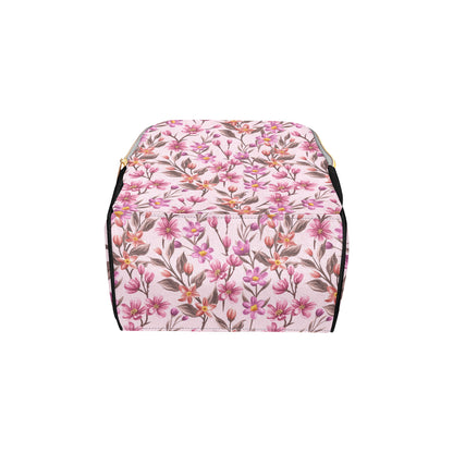 Summer Floral Pattern Print Design SF09 Diaper Bag Backpack