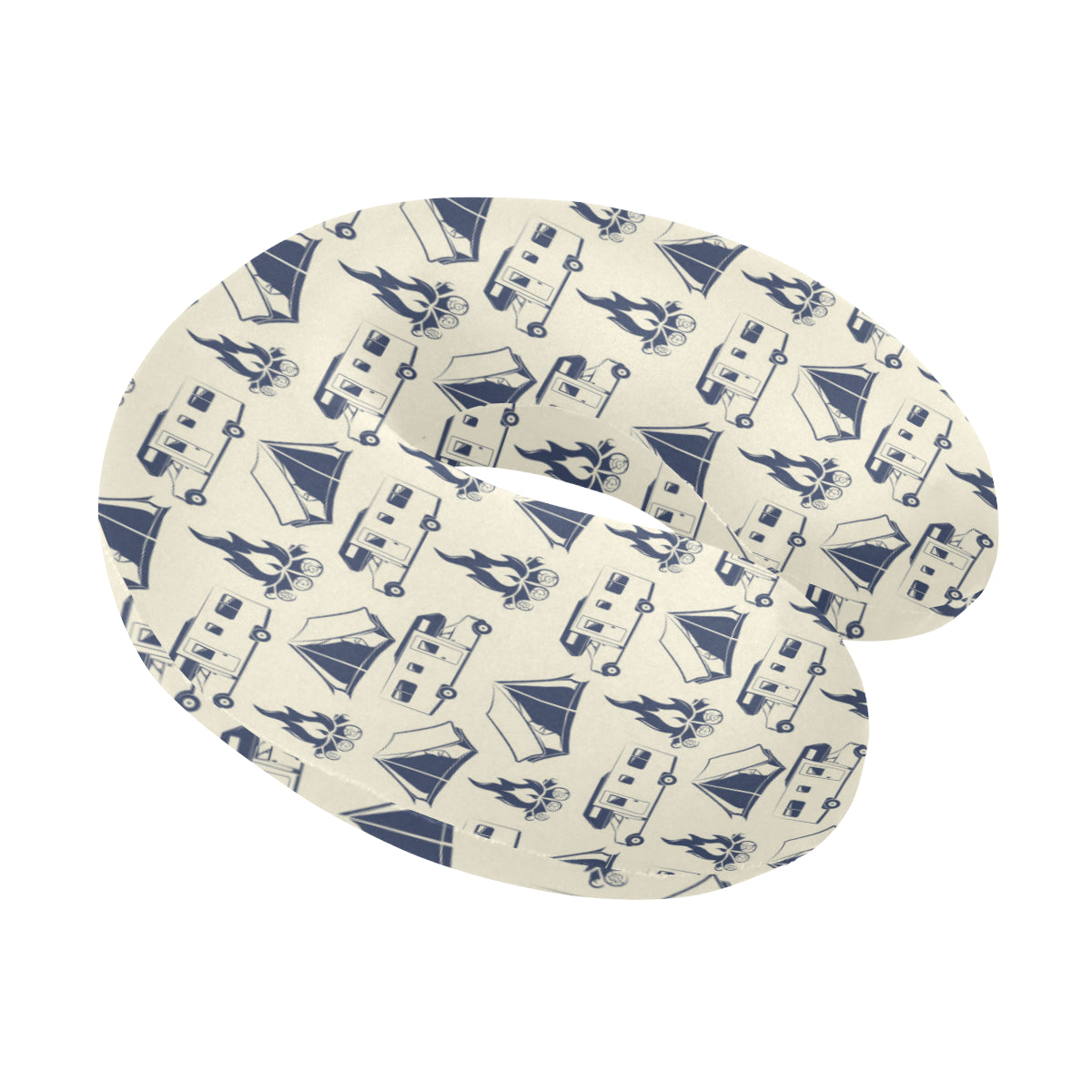 Campfire Pattern Print Design 01 U-Shaped Travel Neck Pillow