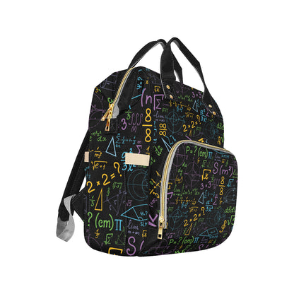 Math Pattern Print Design 03 Diaper Bag Backpack
